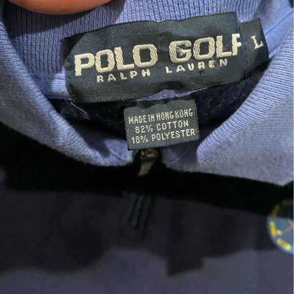 Polo Golf Men’s Pullover Colorblock Polo Sweater‎ Large Blue Green - Picture 7 of 9